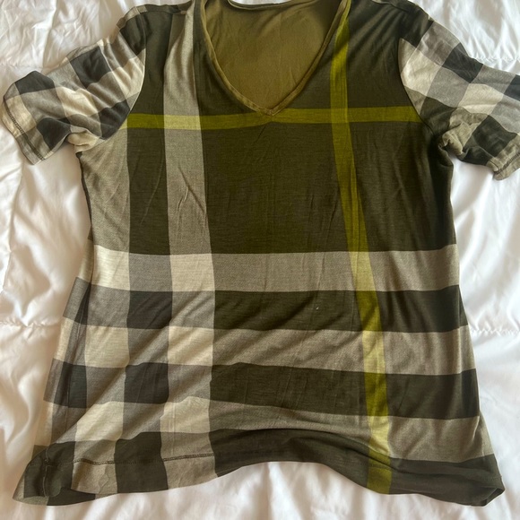 Women green Burberry shirt double side - Picture 2 of 4